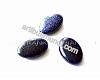 Blue sand stone flat 12x14mm, 1pcs.