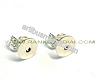 Silver plated earstuds, 6mm flat pad, pair