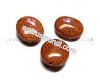 Goldstone oval 12x14mm, 1pcs.