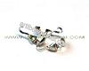 Clamshell trianglel antique silver plated, 5mm