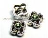 Spacer bead, antiqued silver-plated pewter with Swarovski® cryst