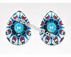 Mosaic 42 glass teardrop 25x18x5mm, 1pcs
