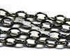 Black nickel plated chain 4.8x3.3mm., 10cm.