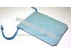 Sky blue velveteen pouch 9x7cm, 1pcs