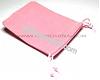 Lt rose velveteen pouch 9x7cm, 1pcs