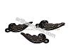 Black pl. wing charm 20x10mm., 1pcs.