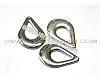 Silver colour plastic connector 30x22mm., 1pcs.