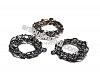 Black pl. charm small braided wheel 16x10mm., 1pcs.