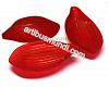 Red acrylic petal 49x27mm., 1pcs.