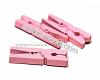 Wood clamp, pink, 30mm., 1pcs.