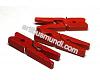 Wood clamp, red, 30mm., 1pcs.