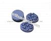 Blue flower cab 13.5x5.7mm., 1pcs.