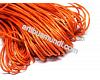 Orange waxed cotton cord, 1mm, 1m