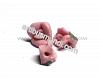 Lt red porcelain flower, 8mm