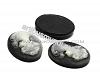 Cameo black/white  22x28mm, 1pcs.
