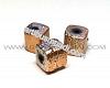 Spectra cooper colour glass cube, 8mm