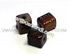 Spectra brown colour glass cube, 8mm