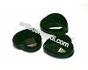 Green jade D faceted heart, 20mm, 1pcs