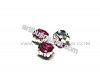 Pink sew on rhinestone 4.5mm., 1pcs.