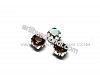 Brown sew on rhinestone 4.5mm., 1pcs.