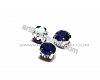 Blue sew on rhinestone 4.5mm., 1pcs.