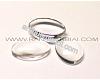 Clear glass cabochon 30x20mm, 1pcs