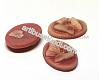 Cameo lt red with butterfly 13x18mm, 1pcs.