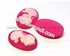 Cameo pink with white lady 13x18mm, 1pcs.