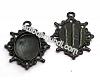 Black plated setting 32x24mm., 1pcs.