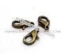 Clasp, lobster claw, ant. brass, 12mm., 1pcs.