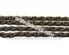 Ant. bronze plated iron chain 3mm, 10cm.