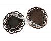 Antiqued brass cab setting 35x40mm