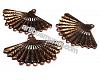 Copper color fan, 41x57mm., 1pcs.