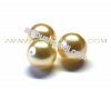 Czech vanilla glass pearl, 12mm, 1 pcs