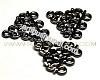 Black pl. drop 3 loops, 17mm, 1pcs