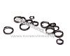Open ring, black plated, mix4-10mm, 5g