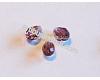 Burgundy glass faceted drop, 6x4mm, 1 pcs