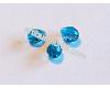 Indicolite glass faceted drop, 6x4mm, 1 pcs