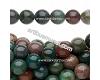 Bead, fancy agate (natural), 8mm round, C grade, string