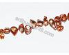 Dark copper irregular pearl string, 40cm