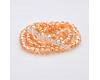 Rondel peachpuff AB, glass 6x4mm, 1pcs