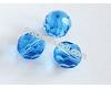 Lt blue round faceted bead 13-14mm, 1pcs