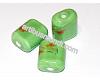 Green rectangle with flowers, 17x8mm